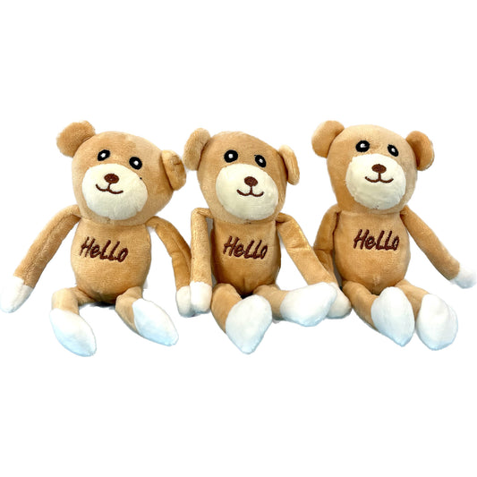 FUNNY LONG LEGS HELLO BEAR KEY CHAIN TY041-5 (12PC)