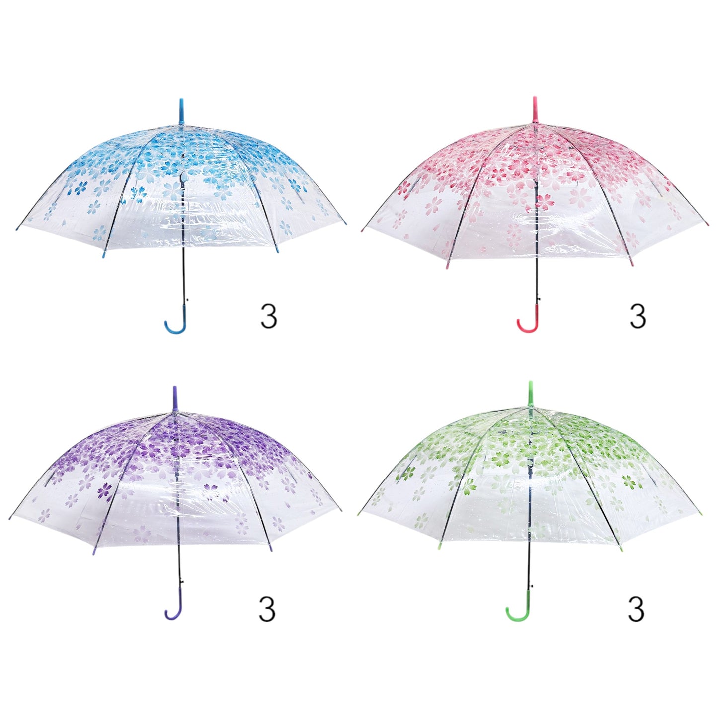 CHERRY BLOSSOM TRANSPARENT CLEAR UMBRELLA UM1109-2 (12PC)