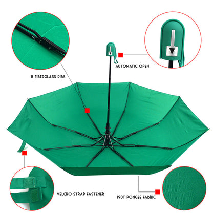 AUTO OPEN COMPACT SOLID COLOR UMBRELLA 5029 (2PC)