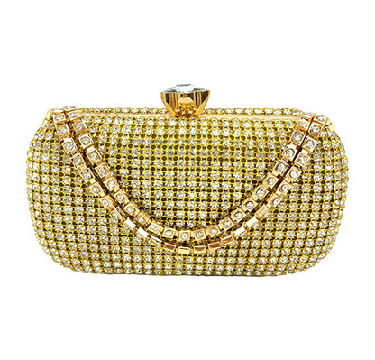 RHINESTONE CHAIN HANDLE EVENING BAG 7260 (2PC)