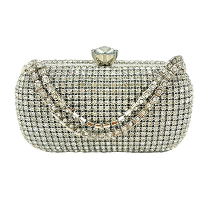 RHINESTONE CHAIN HANDLE EVENING BAG 7260 (2PC)