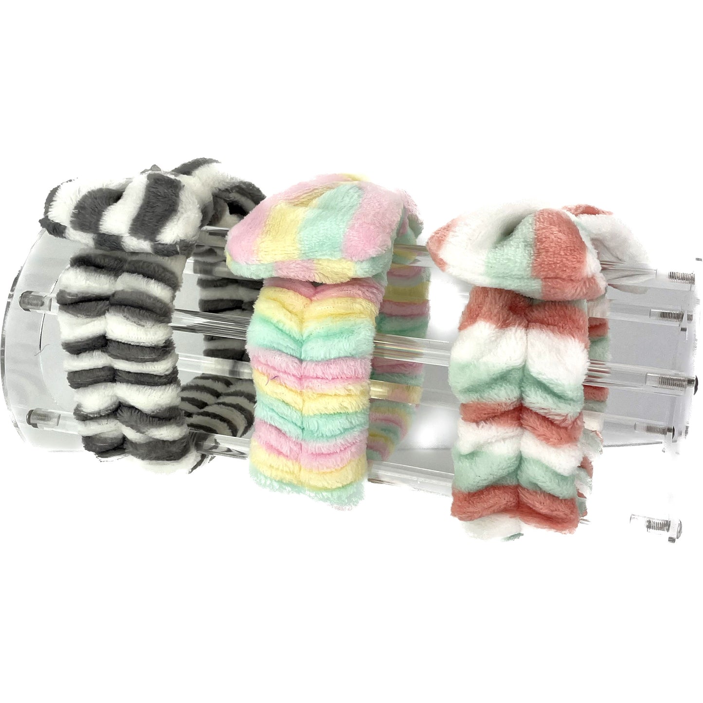 CUTE STRIPE PATTERN RIBBON SPA HEADWRAP HW0315-20 (12PC)