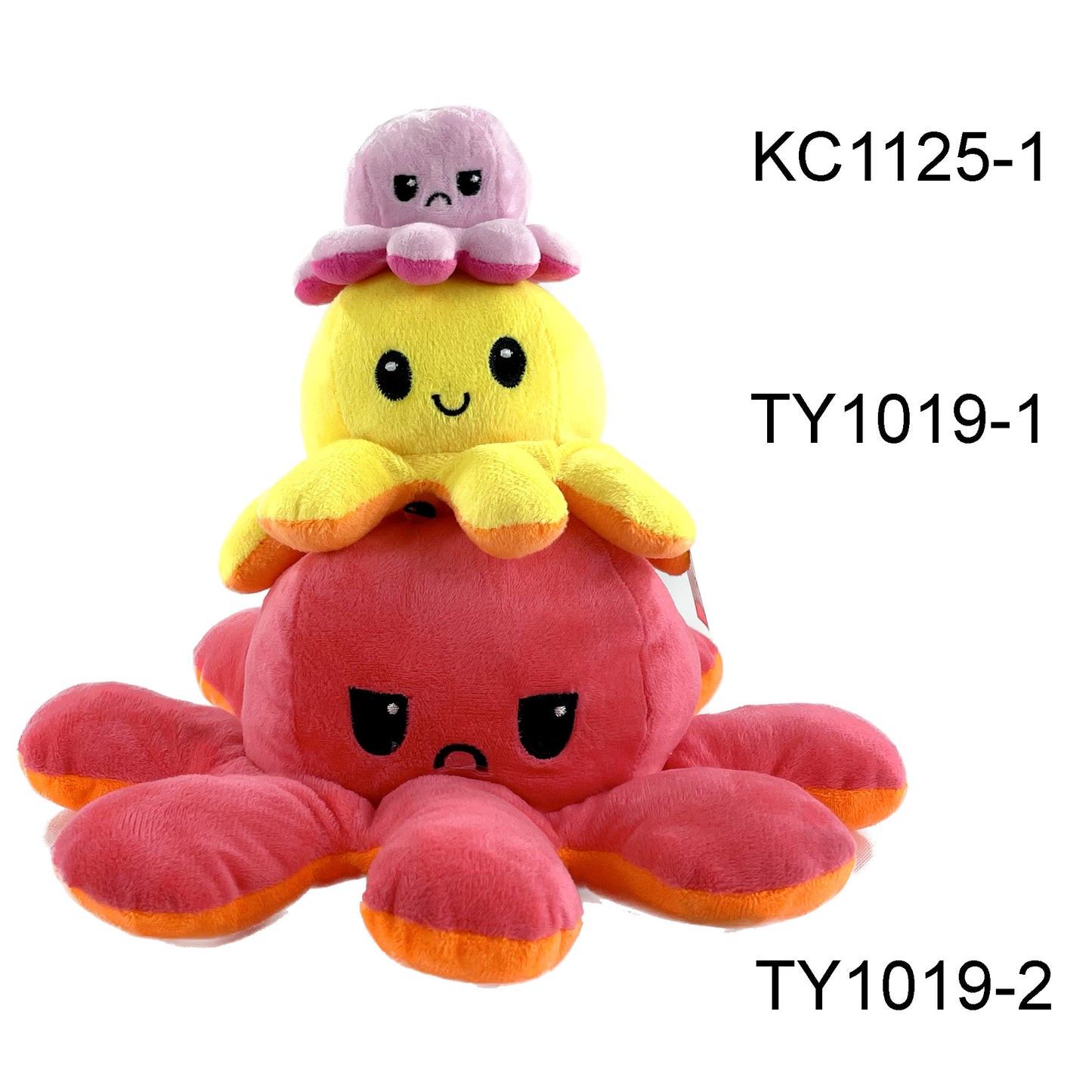 CUTE REVERSIBLE OCTOPUS PLUSH 1019-2 (12PC)