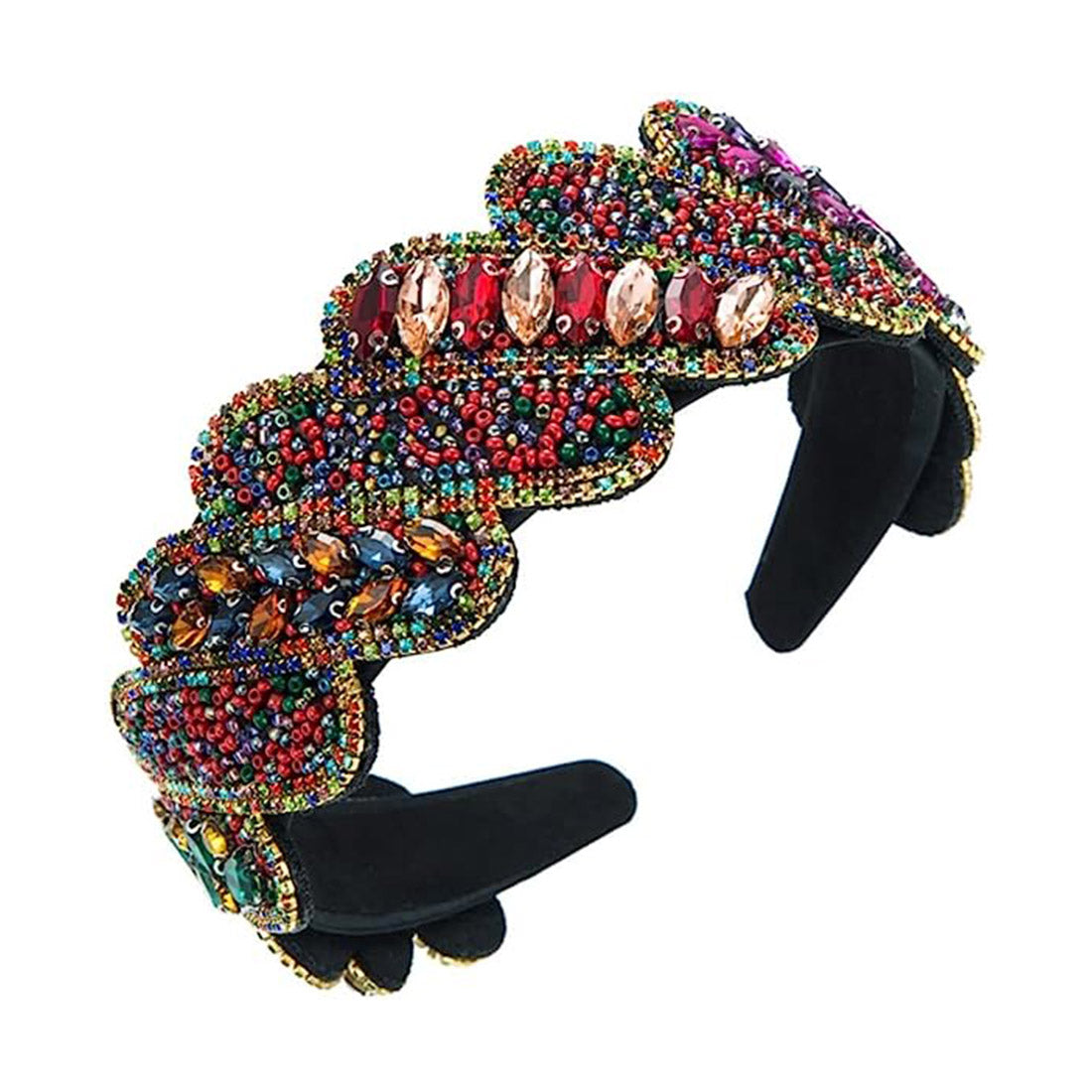 MULTI CRYSTAL UNIQUE HEADBAND HB1226-11 (12PC)