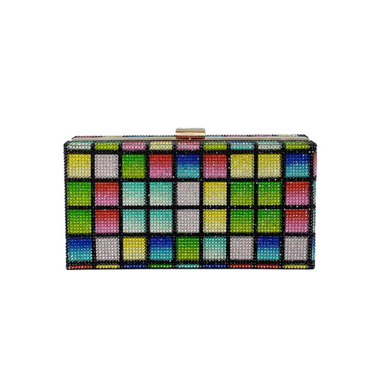 RAINBOW CRYSTAL STUDDED EVENING BAG 7245 (1PC)