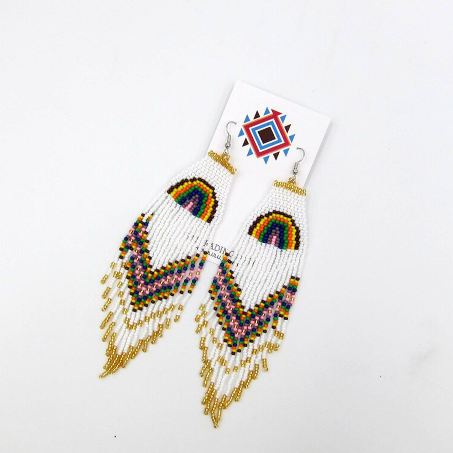 FRINGE RAINBOW BEAD EARRING 2829-31 (6PC)