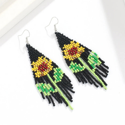 SUNFLOWER BEAD EARRING 2829-15 (12PC)