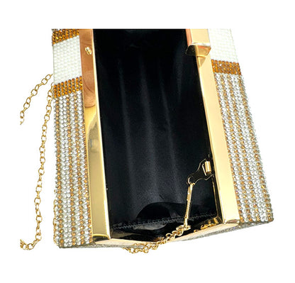 DOLLAR GRAPHIC RHINESTONE EVENING BAG 7246 (1PC)