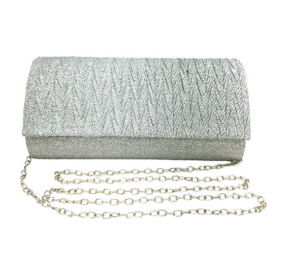 PLEATED ACCENT EVENING BAG 7423 (4PC)