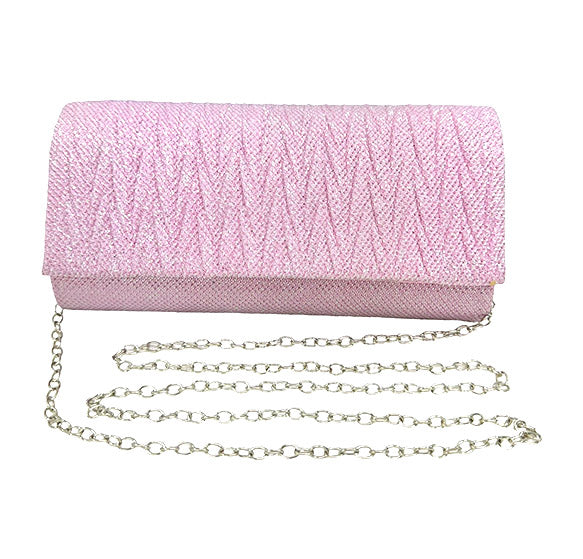 PLEATED ACCENT EVENING BAG 7423 (4PC)