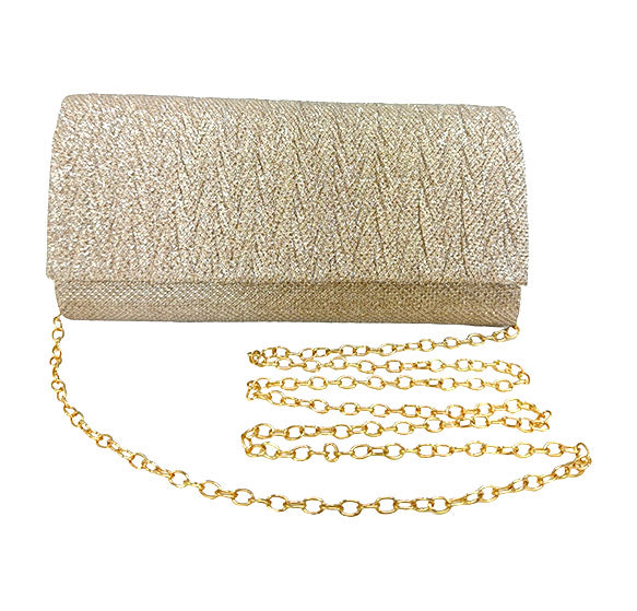 PLEATED ACCENT EVENING BAG 7423 (4PC)