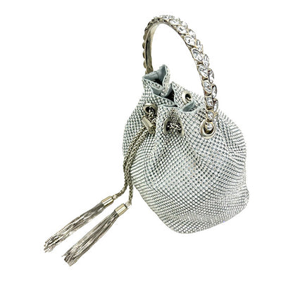 RHINESTONE DRAWSTRING EVENING PURSE 7263