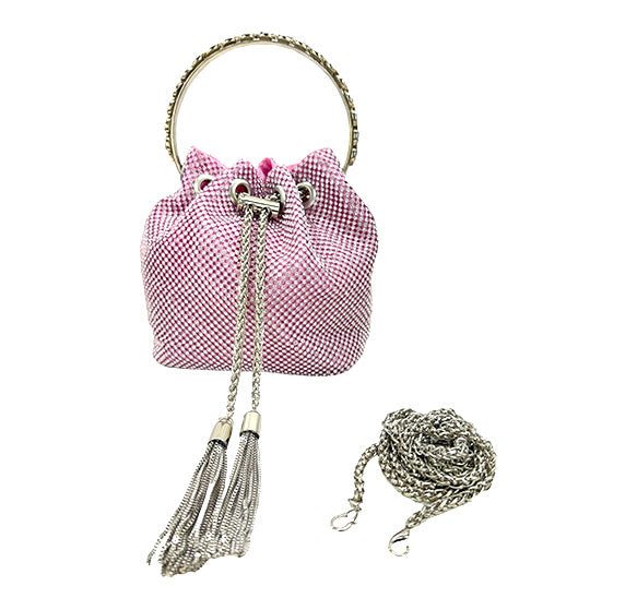 RHINESTONE DRAWSTRING EVENING PURSE 7263