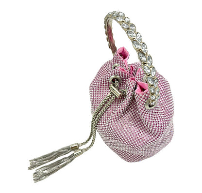 RHINESTONE DRAWSTRING EVENING PURSE 7263