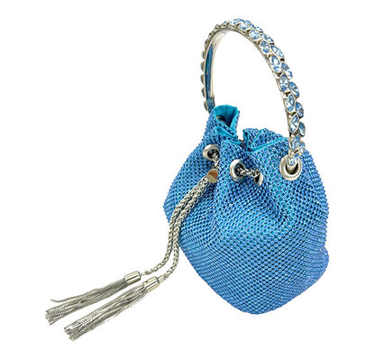 RHINESTONE DRAWSTRING EVENING PURSE 7263