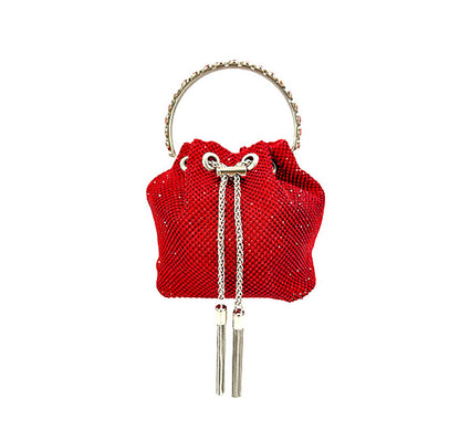 RHINESTONE DRAWSTRING EVENING PURSE 7263