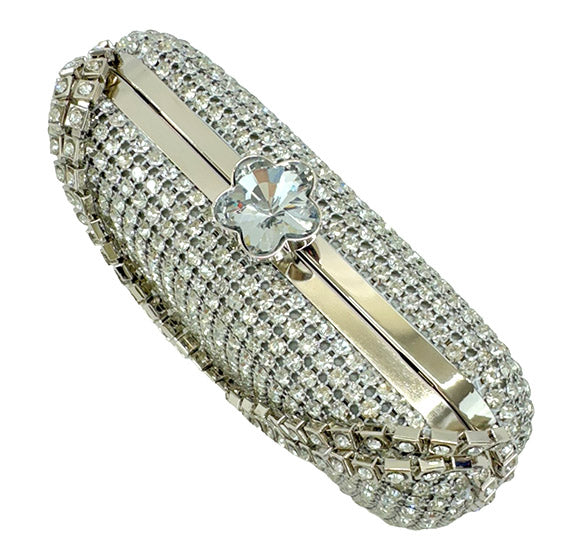 RHINESTONE CHAIN HANDLE EVENING BAG 7260 (2PC)