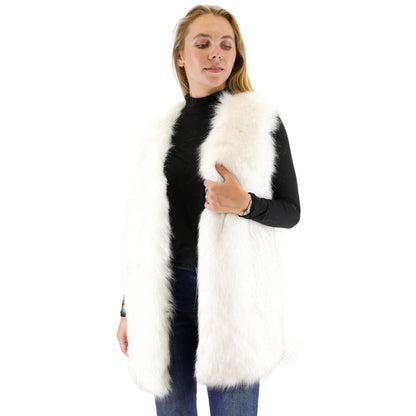 FAUX FUR VEST P3736(4PC)