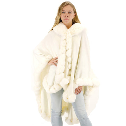 SOLID COLOR FUR SHAWL SW3719-1 (3PC)