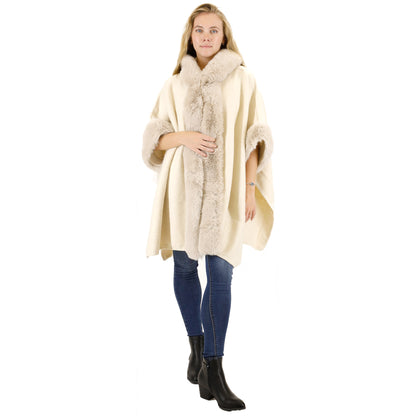 FUR HOODIE SHAWL P183(3PC)