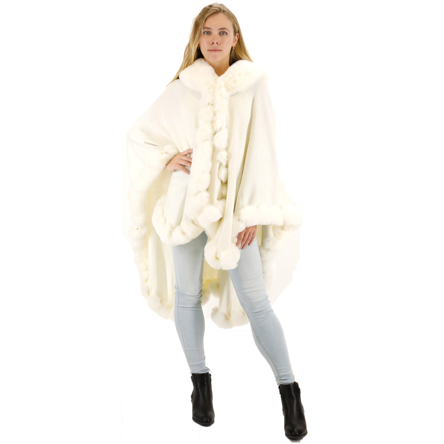 SOLID COLOR FUR SHAWL SW3719-1 (3PC)