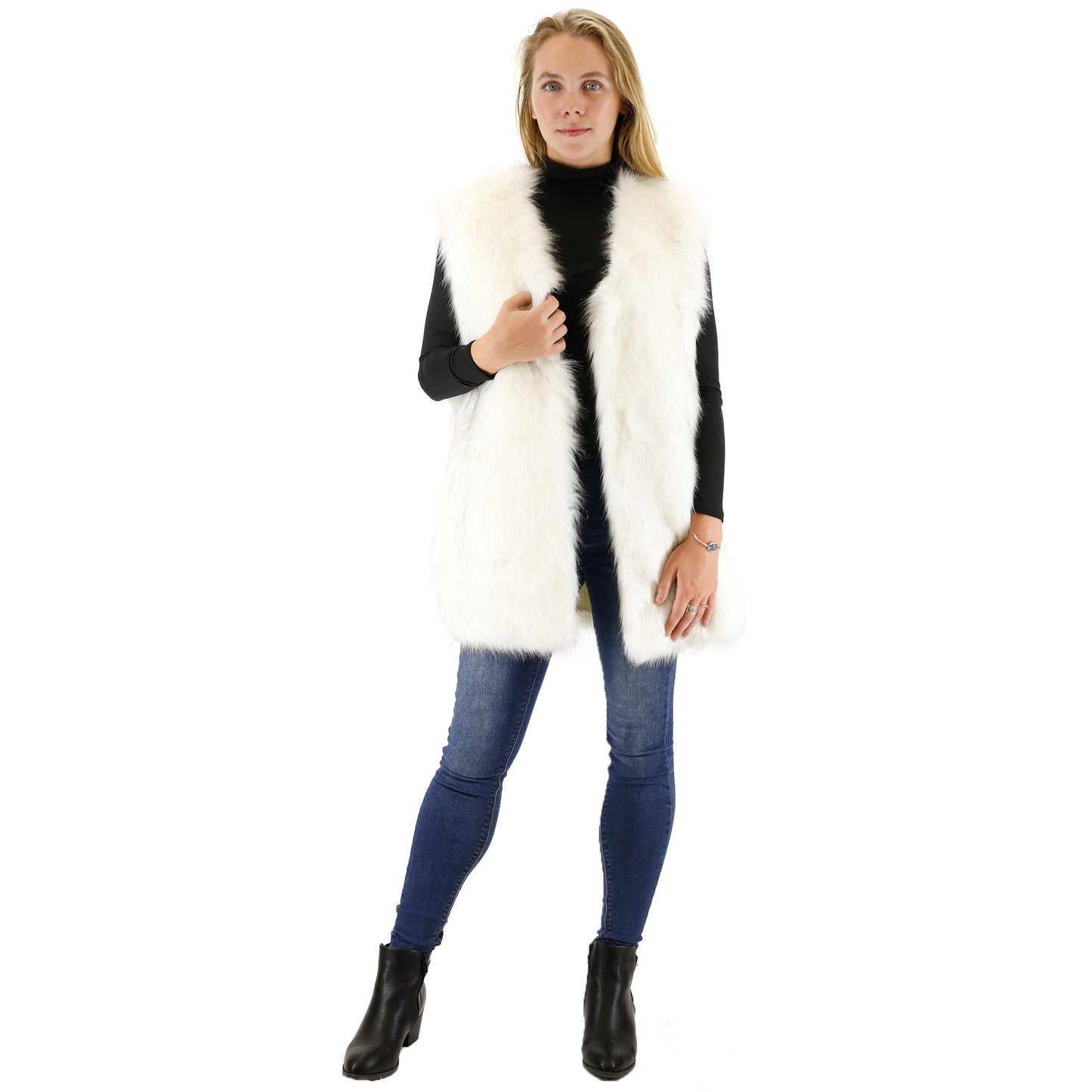 FAUX FUR VEST P3736(4PC)