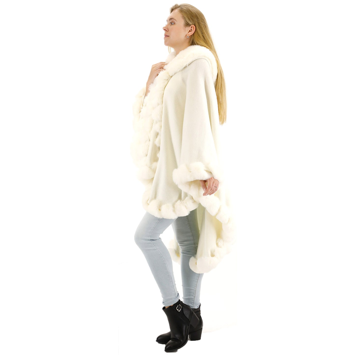 SOLID COLOR FUR SHAWL SW3719-1 (3PC)