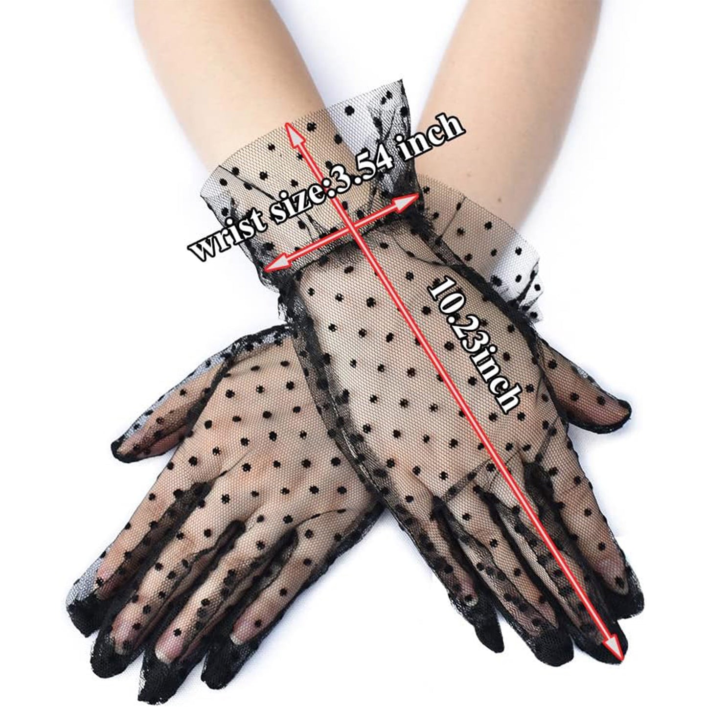 DOT PATTERN MESH GLOVES 126 (12PC)