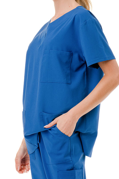 WOMEN'S SCRUBS MEDICAL NURSING UNIFORM SET UN0147BL (MIN 2 SET)