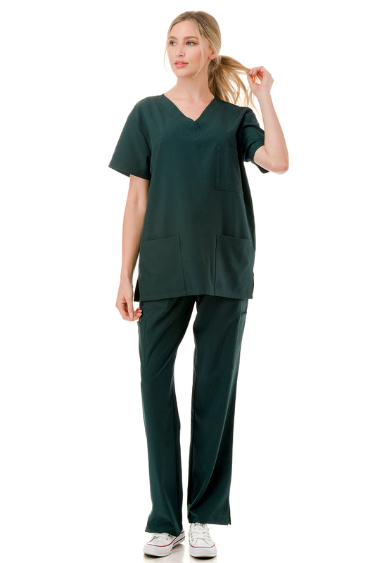 WOMEN'S SCRUBS MEDICAL NURSING UNIFORM SET UN0147HG (MIN 2 SET)