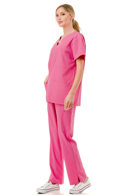 WOMEN'S SCRUBS MEDICAL NURSING UNIFORM SET UN0147PK (MIN 2 SET)