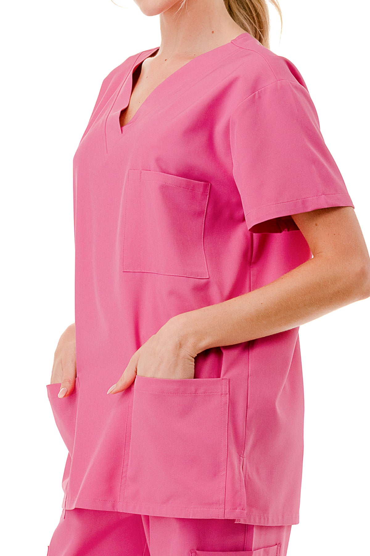 WOMEN'S SCRUBS MEDICAL NURSING UNIFORM SET UN0147PK (MIN 2 SET)