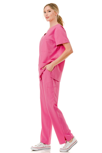 WOMEN'S SCRUBS MEDICAL NURSING UNIFORM SET UN0147PK (MIN 2 SET)