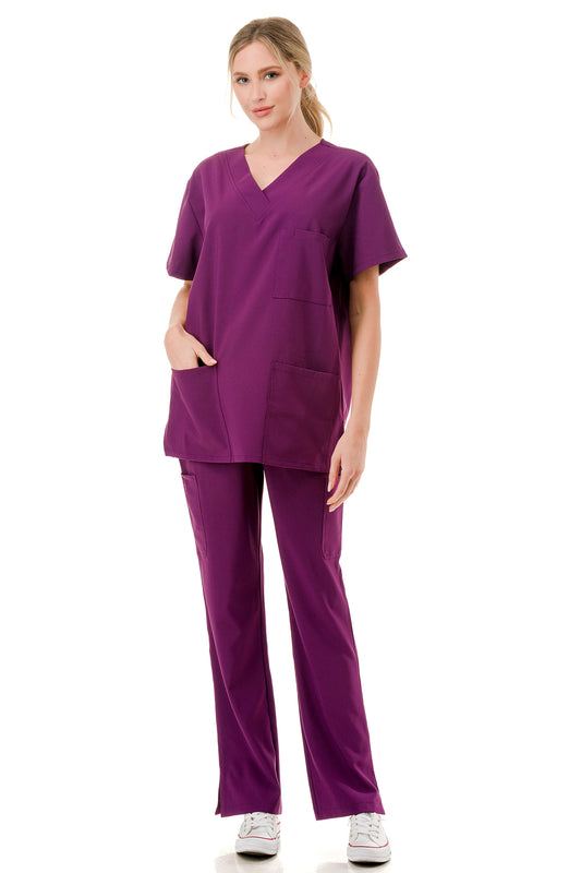 WOMEN'S SCRUBS MEDICAL NURSING UNIFORM SET UN0147PP (MIN 2 SET)