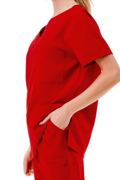 WOMEN'S SCRUBS MEDICAL NURSING UNIFORM SET UN0147RD (MIN 2 SET)