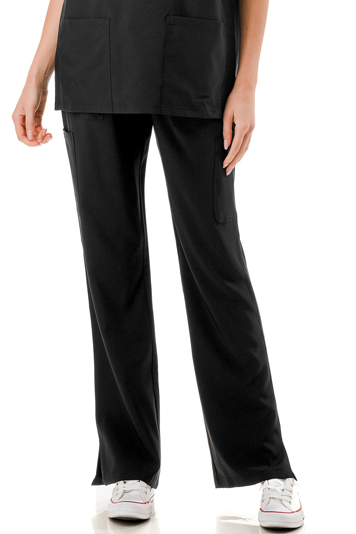 WOMEN'S SCRUBS MEDICAL NURSING UNIFORM SET UN0147BK (MIN 2 SET)