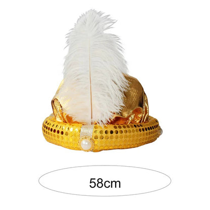 ALADDIN FEATHER COSTUME PARTY HAT SS3318-5 (12PC)