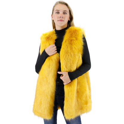 FAUX FUR VEST P3736(4PC)