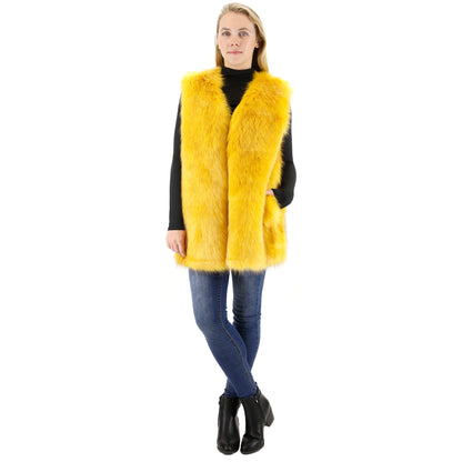 FAUX FUR VEST P3736(4PC)