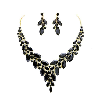 CRYSTAL NECKLACE EARRING SET 367 (2PC)