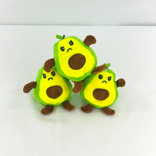 SMILE & ANGRY REVERSIBLE AVOCADO PLUSH KEY CHAIN KC427-53 (12PC)