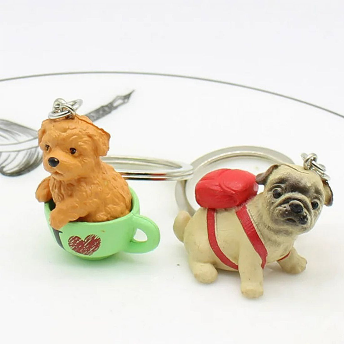 CUTE PUPPY KEY CHAIN 1013-23 (12PC)