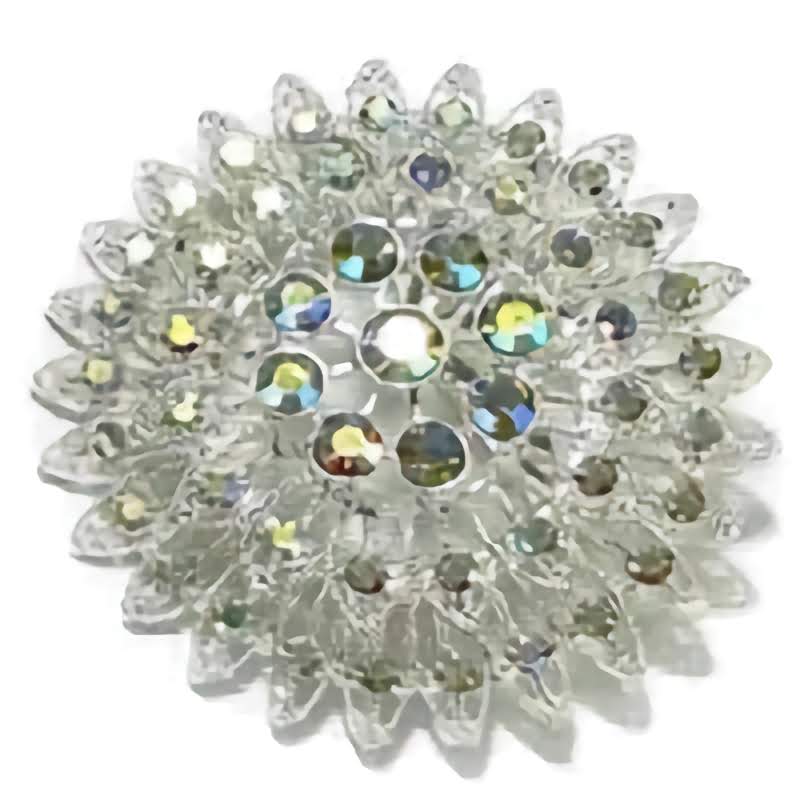 RHINESTONE FLOWER BROOCH BC0427-7 (12PC)