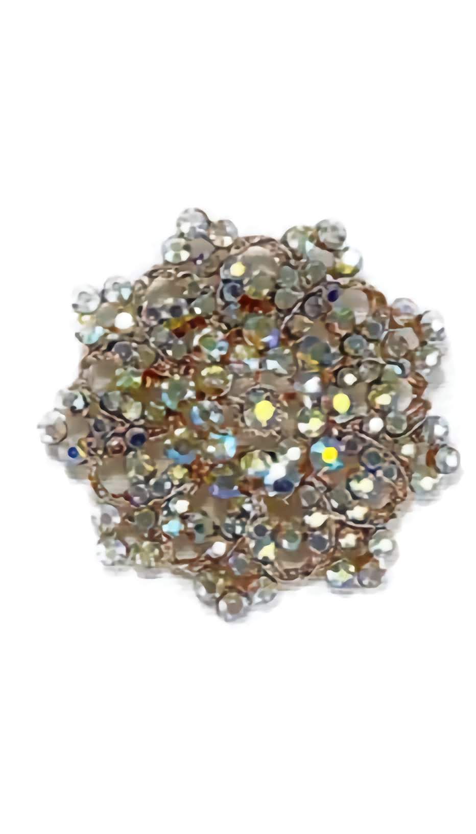 RHINESTONE FLOWER BROOCH BC0427-9 (12PC)