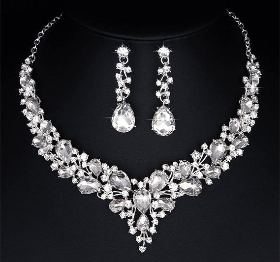 CRYSTAL NECKLACE EARRING SET 364 (2PC)