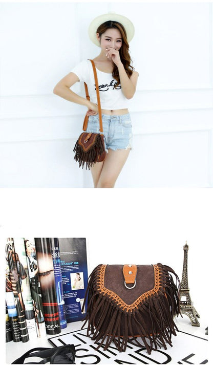 BOHO TASSEL CROSSBODY BAG 2828-43 (12PC)