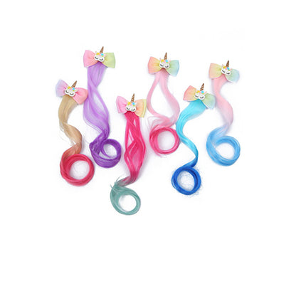 OMBRE WIG UNICORN RIBBON HAIR DECORATION 21015-23 (12PC)