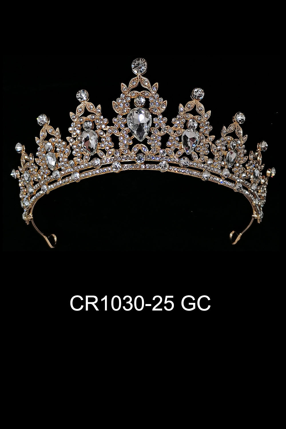 CRYSTAL TIARA CROWN 1030-25 (4PC)