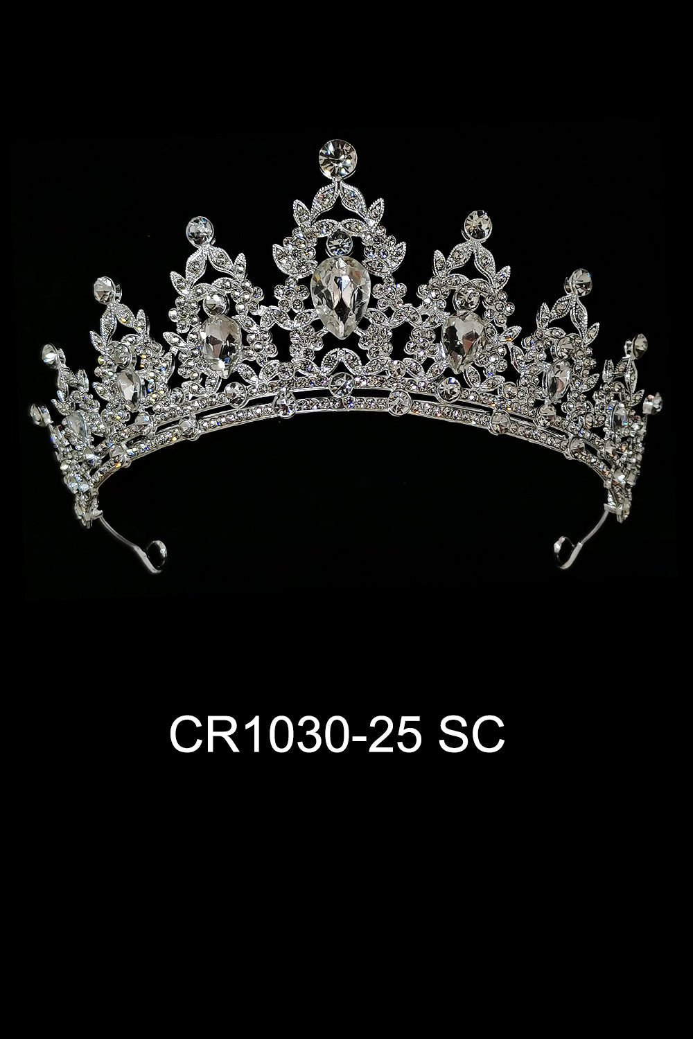 CRYSTAL TIARA CROWN 1030-25 (4PC)