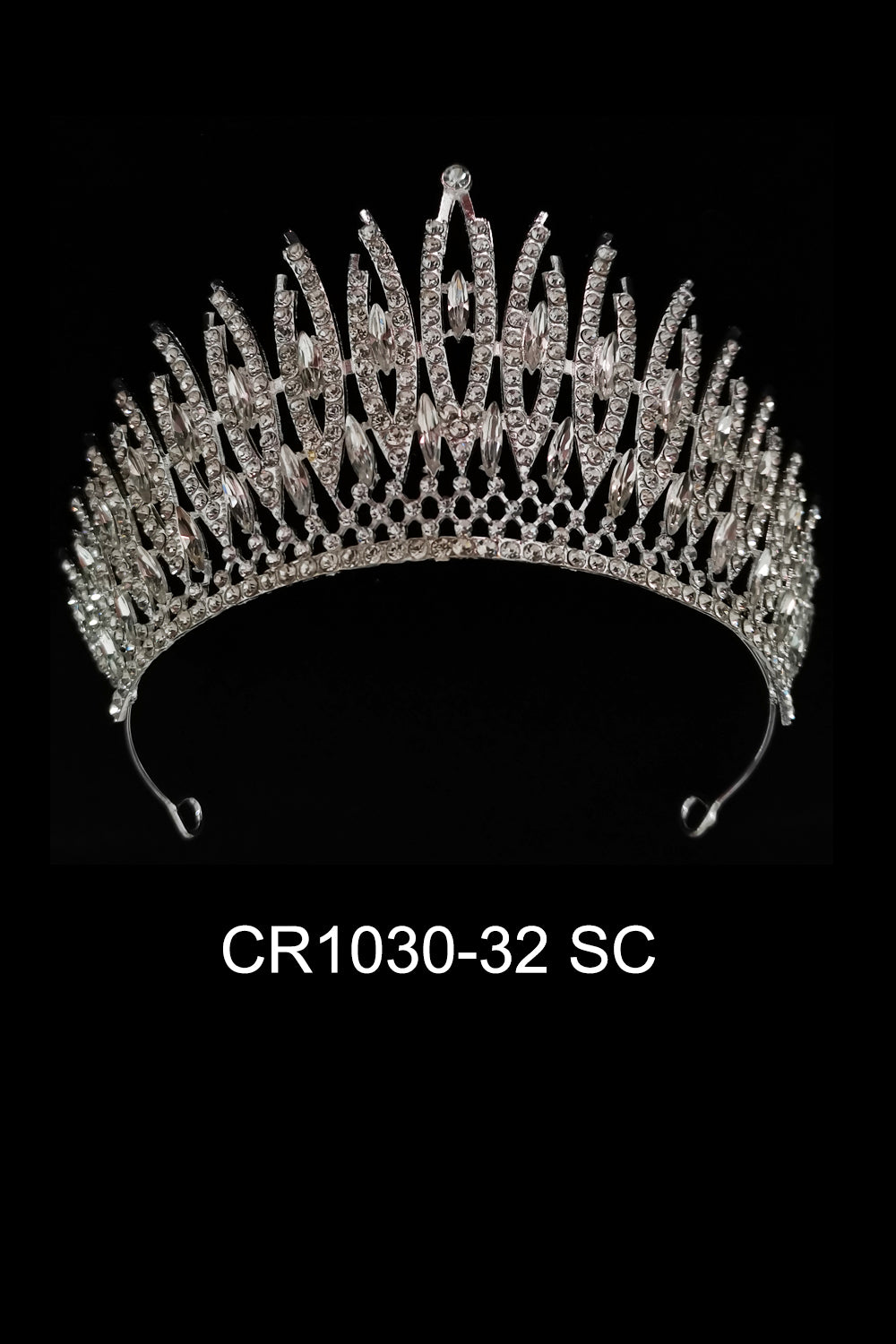 CRYSTAL TIARA CROWN 1030-32 (6PC)